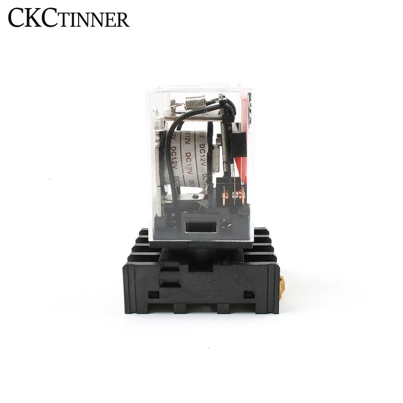 MK2P Electromagnetic Relay + PF083A Socket 8-Pin DC/AC Electromagnetic Relay Axl