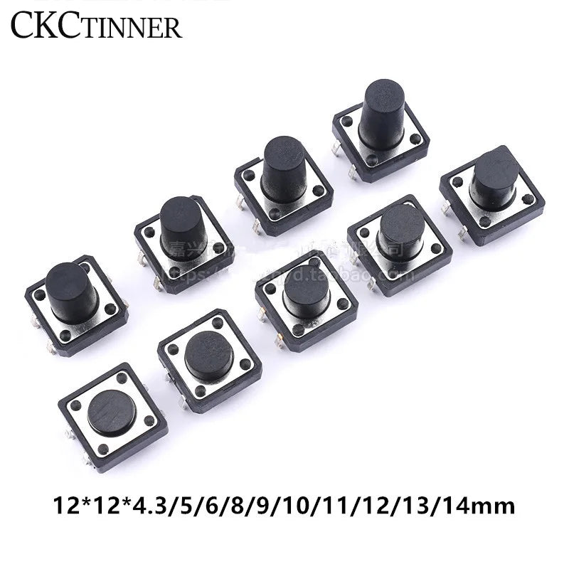 20Pcs Momentary Tactile Push Button Switch 12x12mm 4-Pin DIP Tactile Push Switch Axl 13