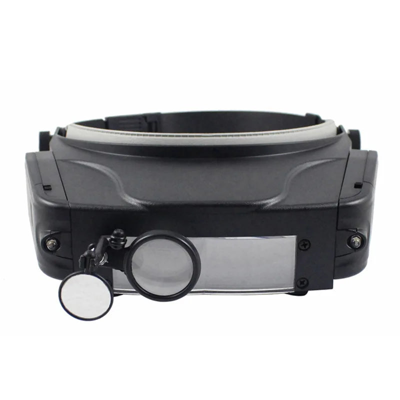 Head-Mounted Magnifying Loupe with LED – 4 Lenses 1.5X–11X Head-Mounted Magnifier Axl 1.5X 3x 6.5x 8x
