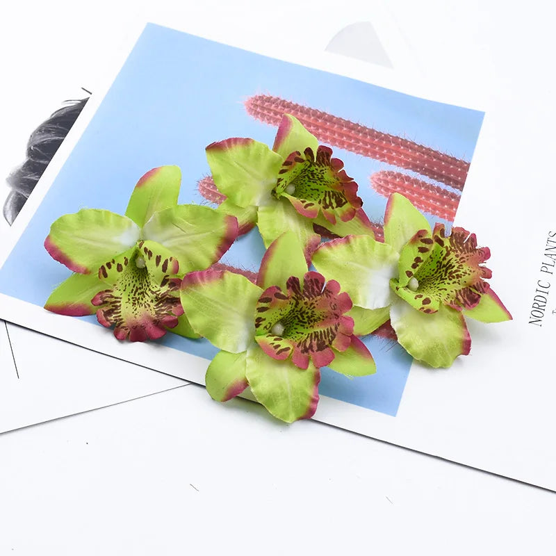 Silk Butterfly Orchid Artificial Flowers – Wedding & Home Decor Artificial Silk Flowers Axl color 4 60 Pieces