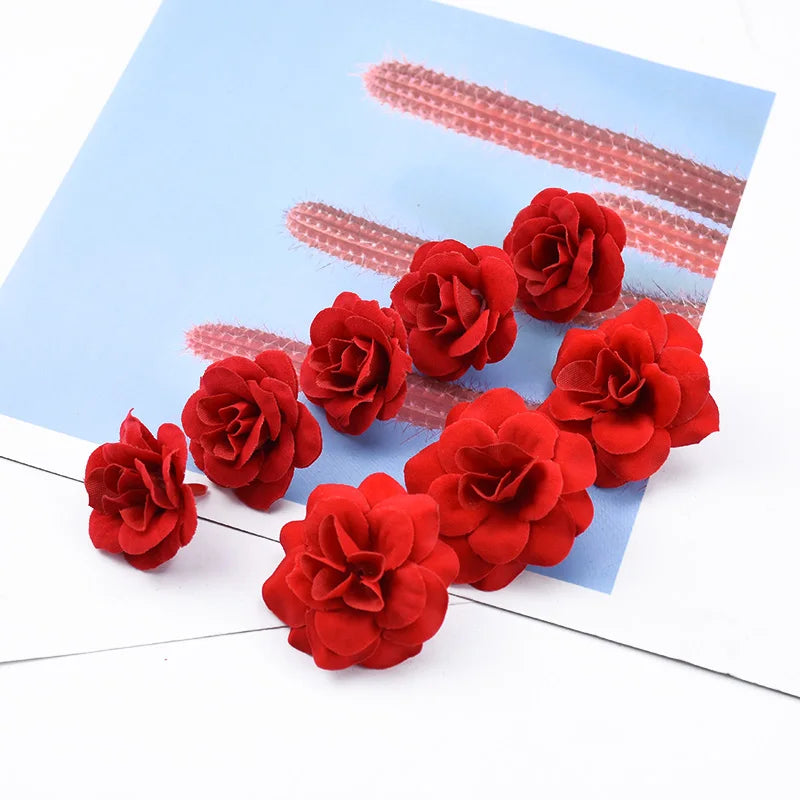 Silk Rose Heads 10/20 Pcs – Artificial Flowers for Wedding & DIY Artificial Silk Roses Axl