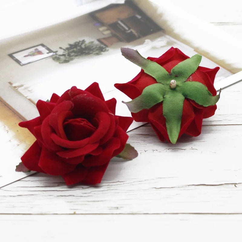Artificial Silk Rose Flower Heads 5/10 Pcs – Wedding & DIY Decor Artificial Silk Roses Axl color 3 10 pcs