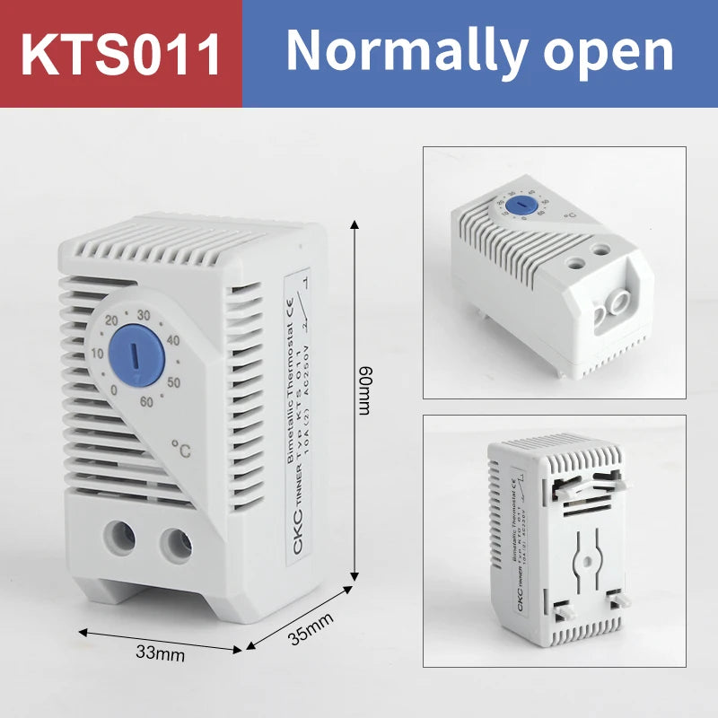 Cabinet Mini Thermostat KTO011 KTS011 | DIN Rail Temp Controller Mechanical Thermostat Axl KTS011