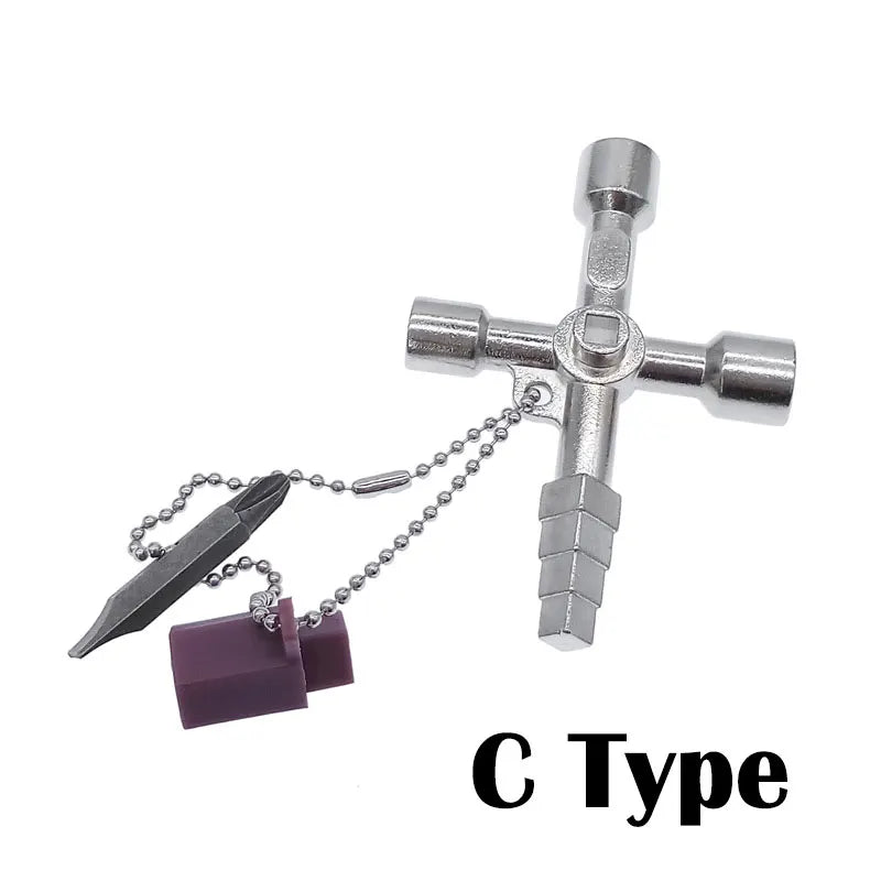 5-in-1 Triangle Wrench Cross Key – Universal Cabinet Tool Multi-Function Key Tool Axl C Type China Mainland