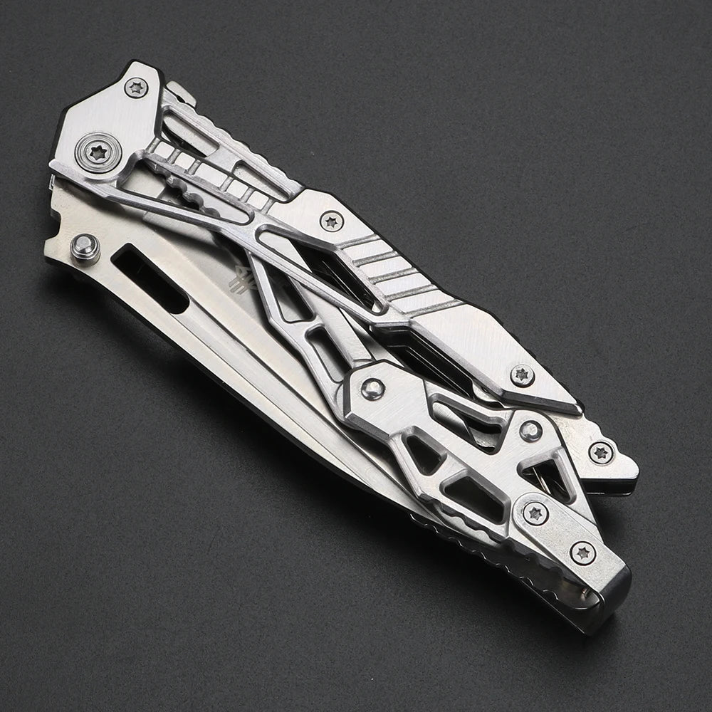 XUAN FENG Folding Pocket Knife – Stainless Steel Camping EDC Folding Pocket Knife Axl