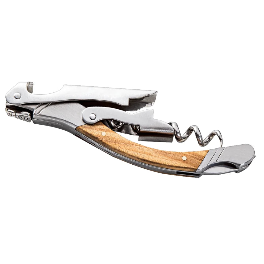 Laguiole Wood Handle Corkscrew Wine Opener – Stainless Steel Wine Corkscrew Opener Axl