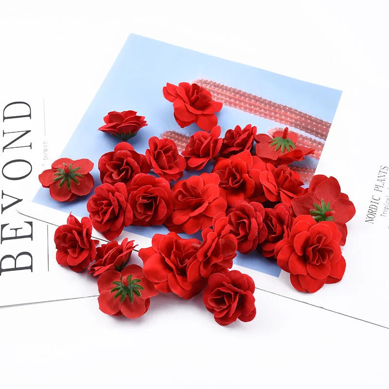 Silk Rose Heads 10/20 Pcs – Artificial Flowers for Wedding & DIY Artificial Silk Roses Axl