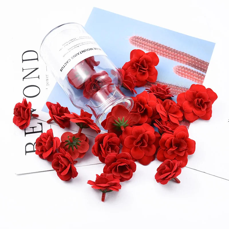 Silk Rose Heads 10/20 Pcs – Artificial Flowers for Wedding & DIY Artificial Silk Roses Axl