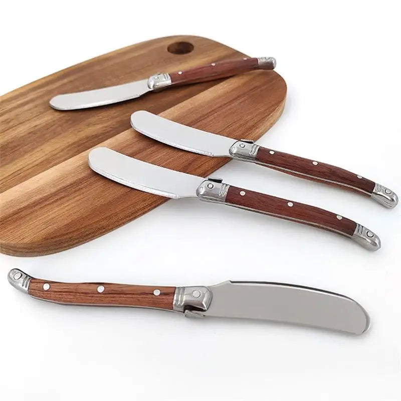 Laguiole Butter Knives Set – Stainless Steel & Rosewood Handle Butter Knife Set Axl