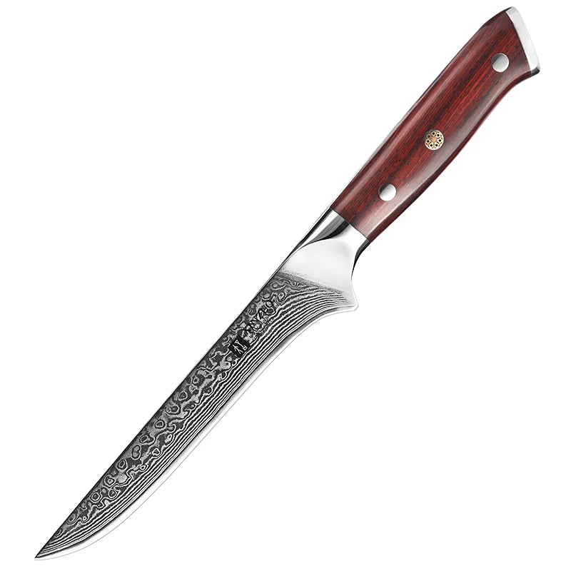 XINZUO 6" Damascus Steel Boning Knife – Rosewood Handle Damascus Boning Knife Axl Knife China Mainland