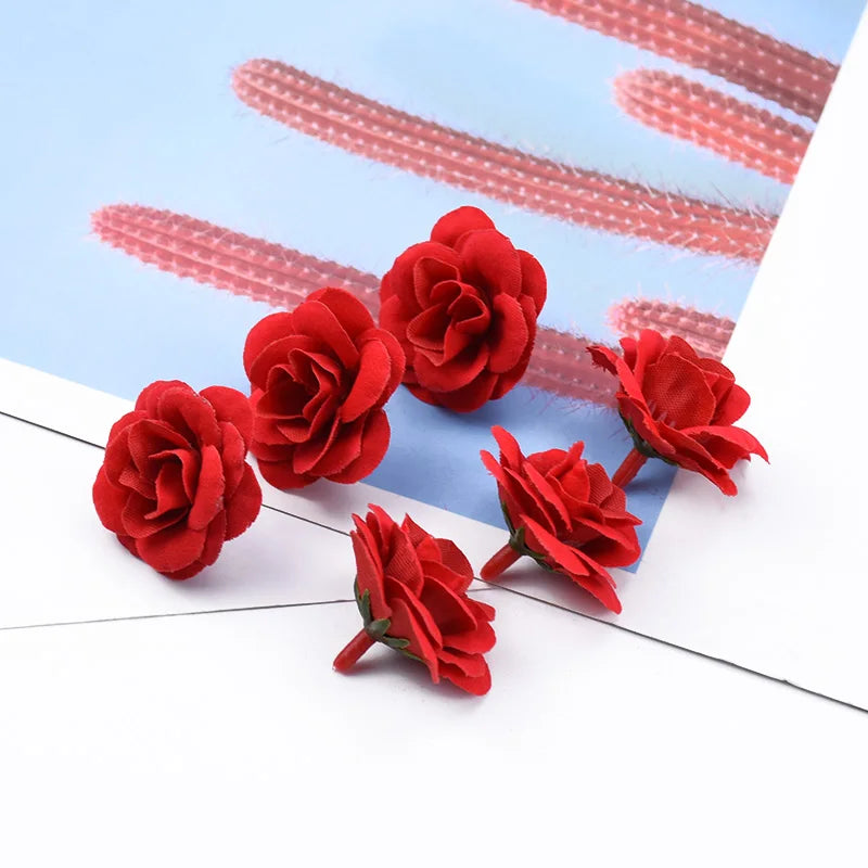 Silk Rose Heads 10/20 Pcs – Artificial Flowers for Wedding & DIY Artificial Silk Roses Axl 3.5 CM 20 Pieces