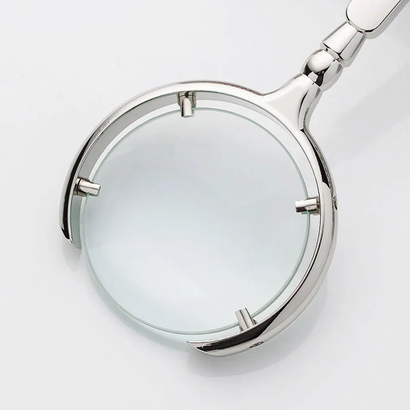 60mm 8X Handheld Magnifying Glass – Antique Metal Magnifier Handheld Magnifier Axl
