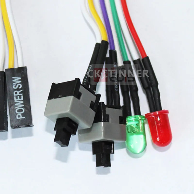 55CM ATX Power Reset Switch Cable with LED – On/Off Push Button PC Power Switch Cable Axl