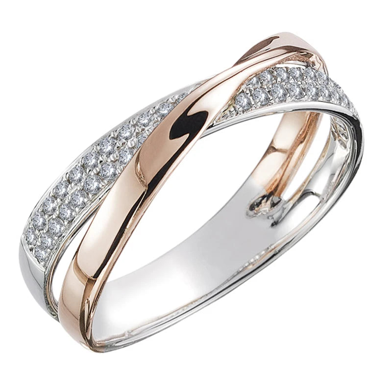 Huitan Cross Ring for Women – Cubic Zirconia Fashion Jewelry Fashion Ring Axl