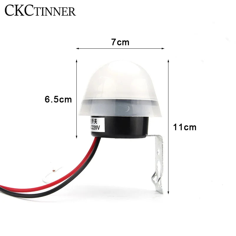 AS-20 Photocell Light Switch – Auto Dusk-to-Dawn, 110V/220V/DC12V Photocell Sensor Switch Axl