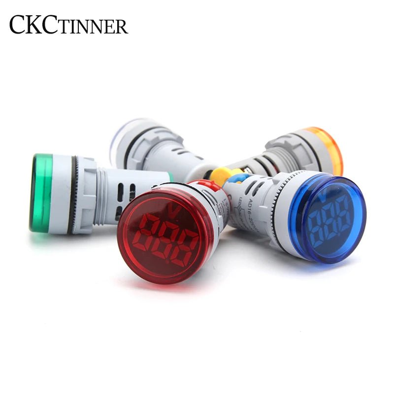 22MM Mini Digital Voltmeter AC 20-500V LED Panel Indicator Digital Panel Voltmeter Axl