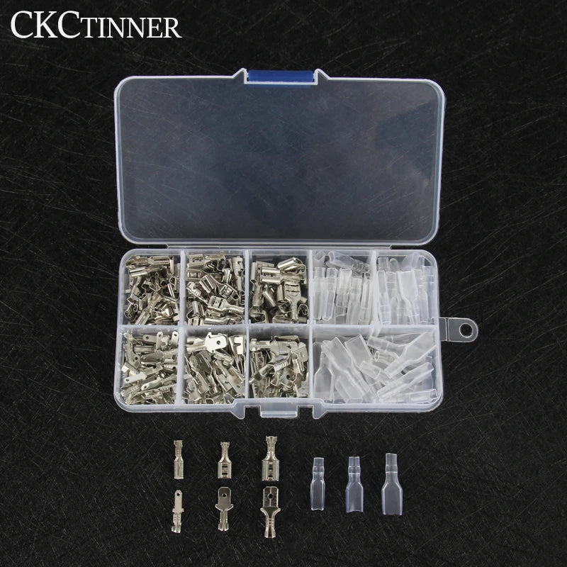 300PCS Insulated Crimp Terminal Kit – 2.8/4.8/6.3mm Connectors Crimp Terminal Kit Axl
