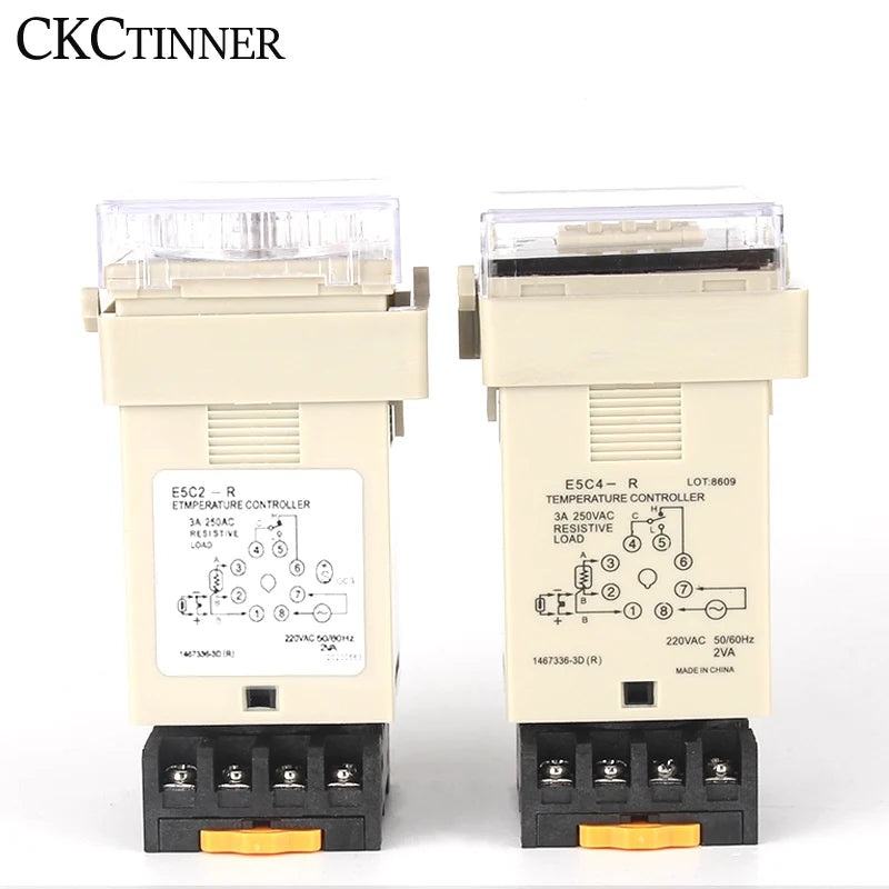 E5C4 Digital Temperature Controller 0-399°C K Type/PT100 220V Temperature Controller Axl