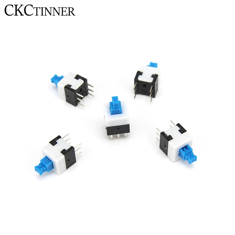 10PCS Self-Locking Tactile Push Button Micro Switch 6 Pin Kit Micro Switch Kit Axl