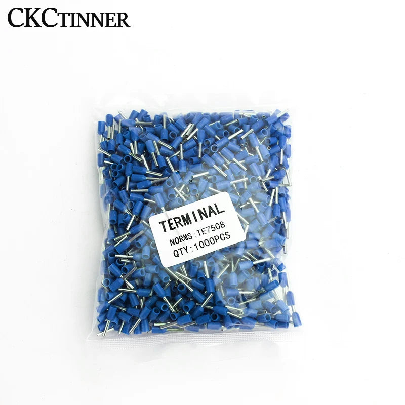 1000pcs Insulated Ferrule Cord End Wire Crimp Terminals CE Wire Ferrule Terminals Axl