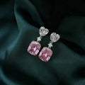 Huitan Heart Dangle Earrings – CZ Drop Earrings for Women Drop Dangle Earrings Axl E974
