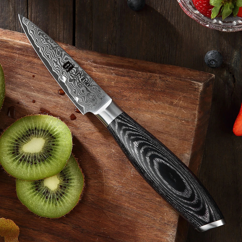 XINZUO 3.5" Damascus VG10 Paring Knife – 67-Layer Steel Gift Box Damascus Paring Knife Axl