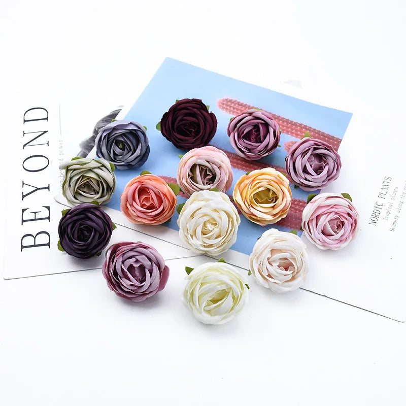 Silk Tea Rose Heads 10/20 Pcs – Artificial Flowers for Wedding Artificial Silk Flowers Axl
