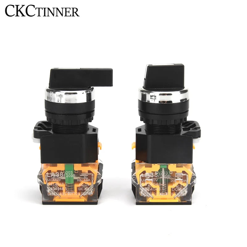 22mm Rotary Selector Switch LA38 Self-Lock & Reset 2/3 Position Rotary Selector Switch Axl