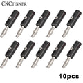 10-Pack 4mm Banana Plugs – Black & Red Speaker Connectors Speaker Wire Connectors Axl BLACK 10PCS