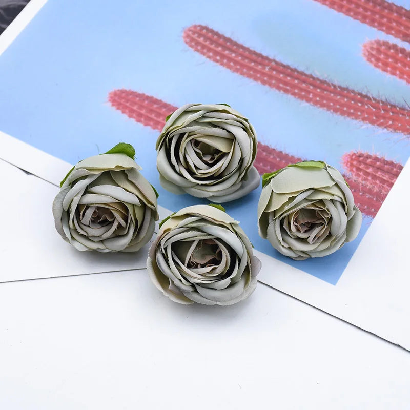 Silk Tea Rose Heads 10/20 Pcs – Artificial Flowers for Wedding Artificial Silk Flowers Axl Color 4 10 Pieces