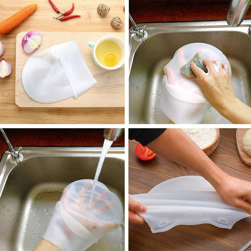 Silicone Kneading Dough Bag – Bread, Pizza & Pastry Mixer Silicone Dough Bag Axl