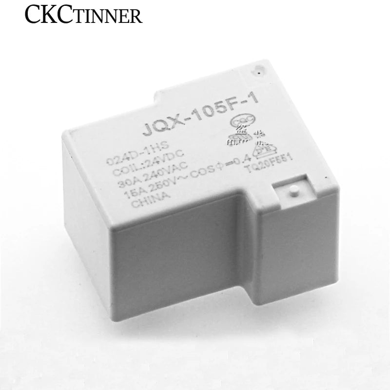 HF JQX-105F-1 DC Relay 5V 12V 24V Normally Open 30A DC Power Relay Axl