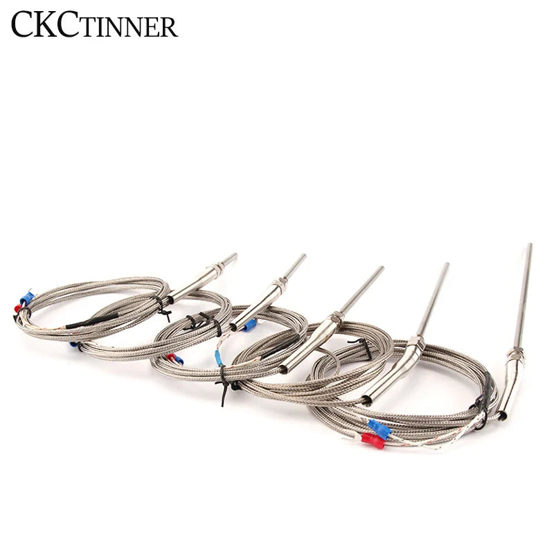 M8 Thermocouple Sensor Probe Type K/E 0–400°C | 1m–5m Cable Temperature Sensor Probe Axl