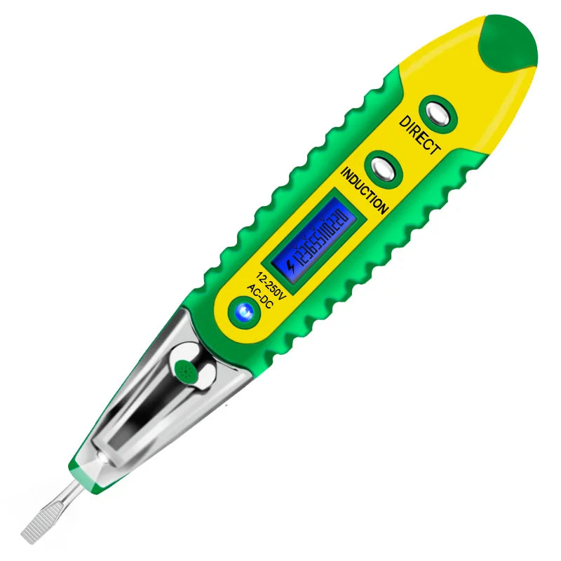 Digital Voltage Tester Pen AC/DC 12-250V LCD | CKCTINNER Voltage Tester Pen Axl green