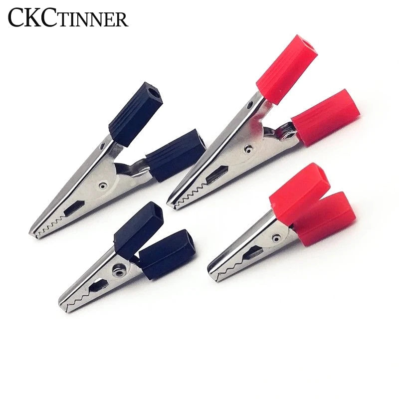 10 Pc Metal Alligator Clips Set – Crocodile Test Clamps 35 & 50mm Alligator Test Clips Axl