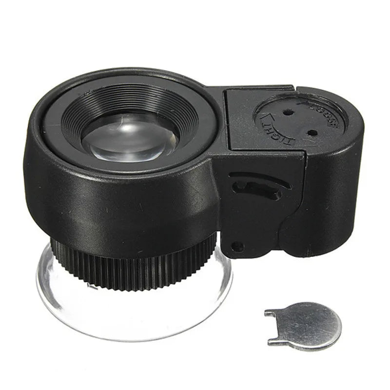 45x LED Handheld Magnifying Glass – Pocket Microscope & Holster LED Magnifying Glass Axl 21mm 45x