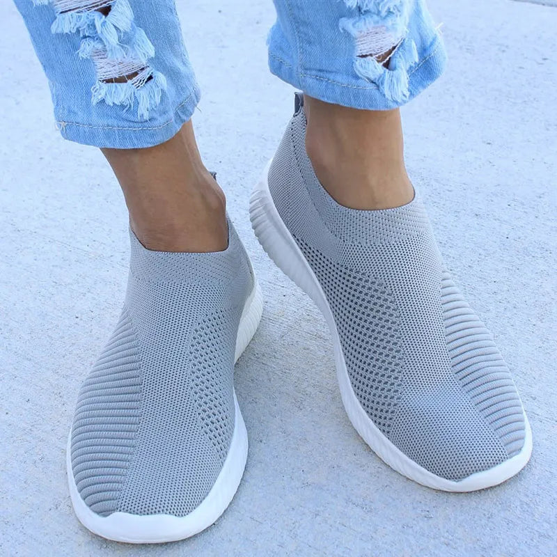 HAJINK Women's Slip-On White Canvas Sneakers | Flat Shoes Canvas Slip-On Sneakers Axl