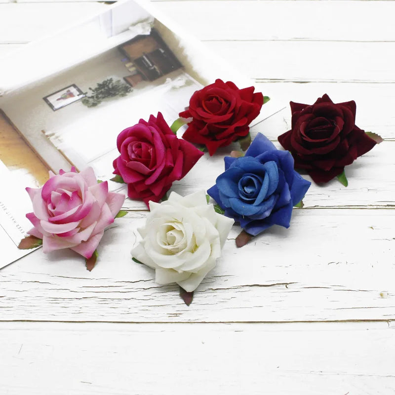Artificial Silk Rose Flower Heads 5/10 Pcs – Wedding & DIY Decor Artificial Silk Roses Axl