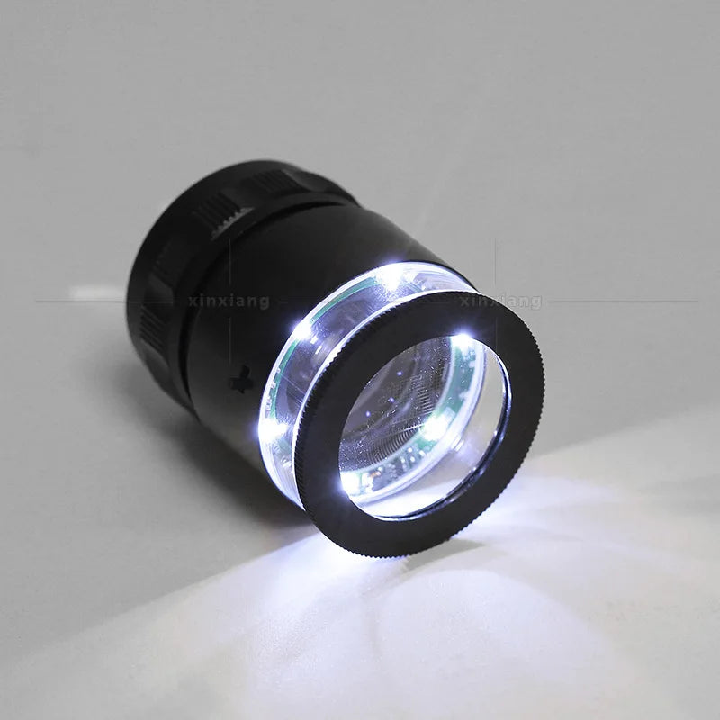 10X LED Loupe Magnifier USB Rechargeable with Measuring Scale LED Loupe Magnifier Axl China Mainland Complex scale 10X|28mm