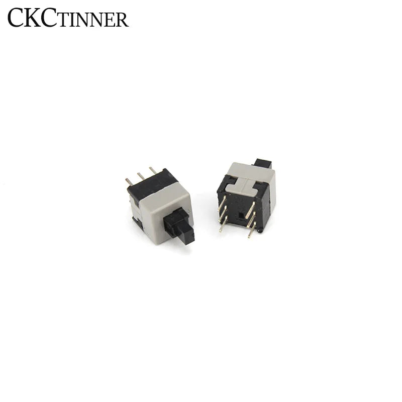 10PCS Self-Locking Tactile Push Button Micro Switch 6 Pin Kit Micro Switch Kit Axl