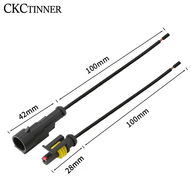 Waterproof Automotive Connector 1–6 Pin Male Female Wire Plug Automotive Wire Connector Axl 1P with line