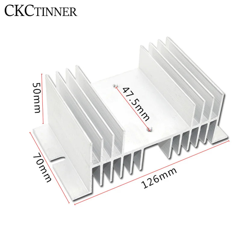 Aluminum SSR Heat Sink Base for Solid State Relay 10A–100A SSR Heat Sink Axl