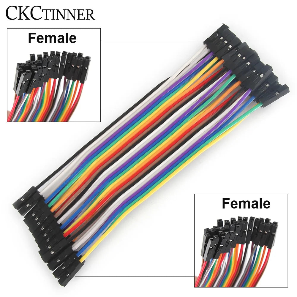 40-Pin Dupont Jumper Wires M/M M/F F/F – PCB & Arduino DIY Jumper Wire Kit Axl