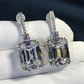 Huitan Square Crystal Drop Earrings | AAA Cubic Zirconia Crystal Drop Earrings Axl E1432