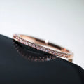 Huitan Women's CZ Band Ring – 3 Colors, Cubic Zirconia Fashion Ring Axl Rose Gold Color 9