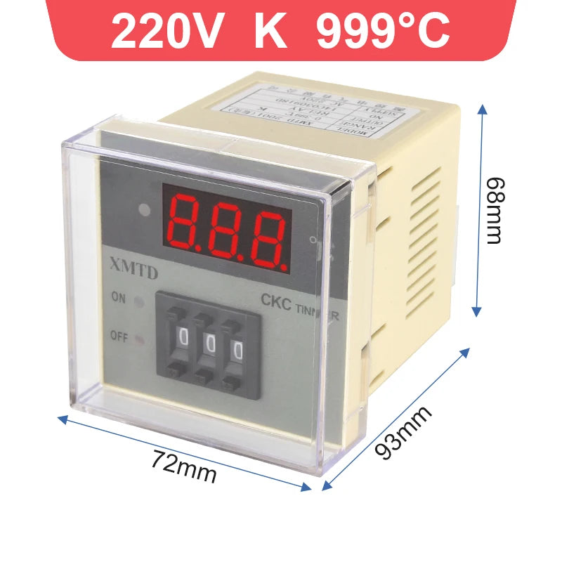 XMTD-2001 PID Digital Temperature Controller K/E/PT100 0-999℃ Temperature Controller Axl 220V K 999