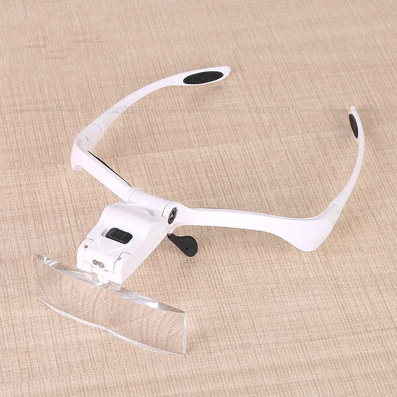 Headband LED Magnifier 1X–3.5X | 5 Lenses, Hands-Free Loupe Headband Magnifier Axl