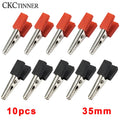 10 Pc Metal Alligator Clips Set – Crocodile Test Clamps 35 & 50mm Alligator Test Clips Axl Red and Black