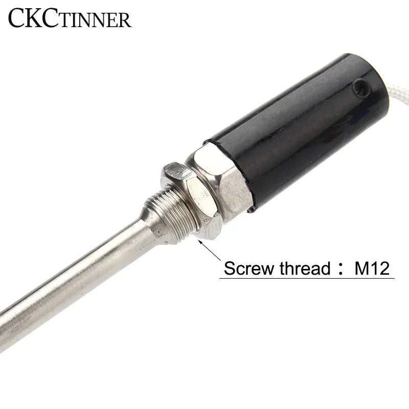 Type K PT100 Thermocouple Probe M12 200mm 0–600°C Sensor Temperature Sensor Probe Axl