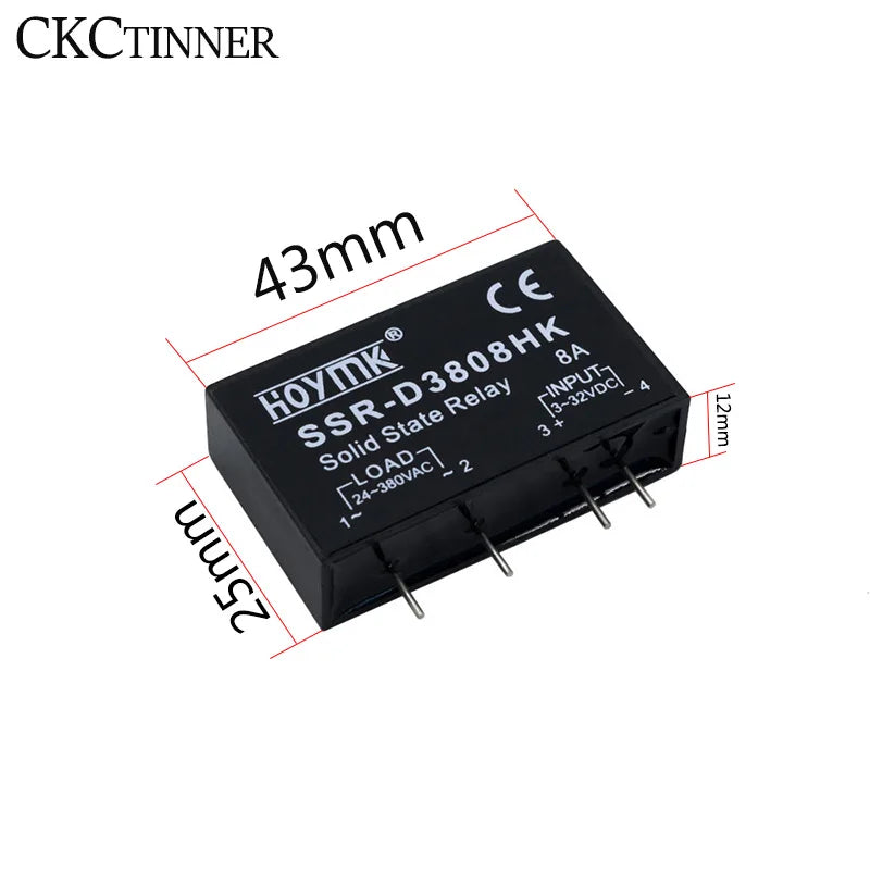 PCB Solid State Relay DC-AC SSR-D3803HK D3805HK D3808HK 3A 5A 8A Solid State Relay Axl